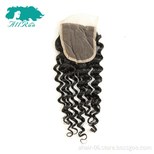 cheap 4*4 quality virgin peruvian human deep wave hair bundles